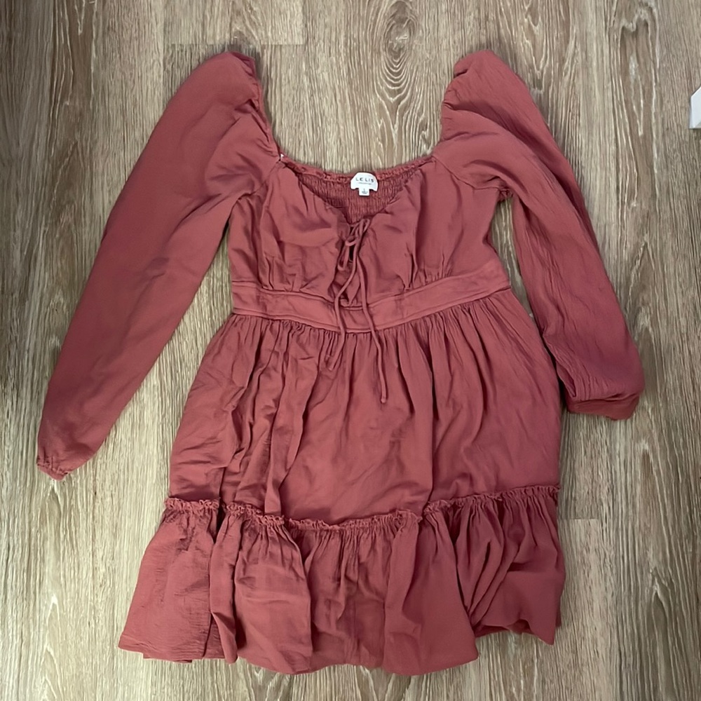 Salmon Long sleeve dress size:large